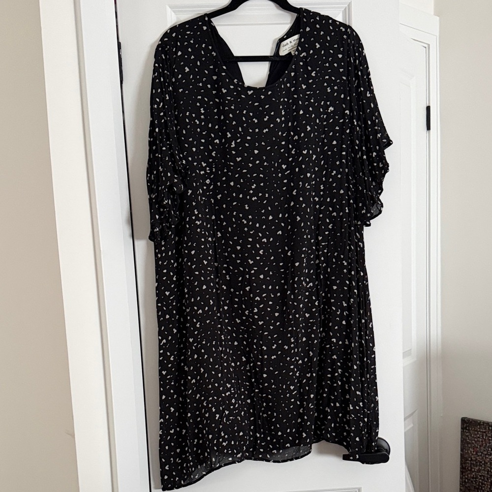 Anthropologie Black and White Patterned Dress